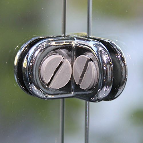 5 PCS CHROME 2 Way Glass Cube Connector Clip 3/16" Tempered Glass Shelf