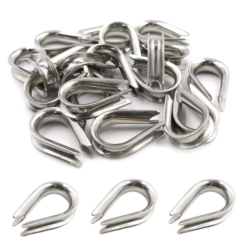 10 Pc 5/16"LIGHT DUTY Stainless Steel 316 Marine Wire Rope Chain THIMBLE Rig Anchor Boat