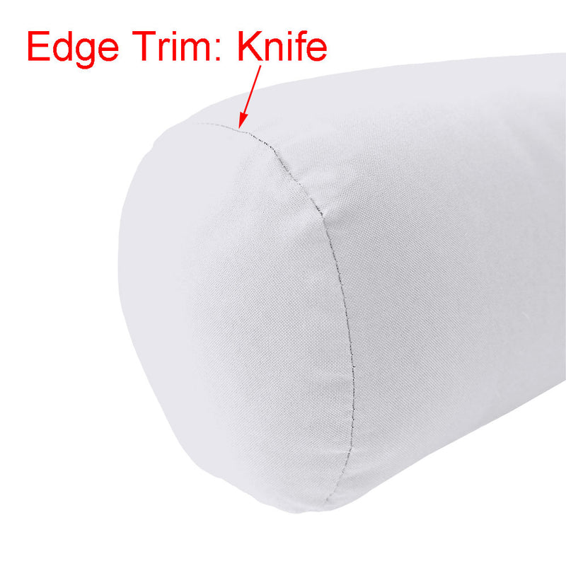 Knife Edge Small 23x6 Outdoor Bolster Pillow Cushion Insert Slip Cover AD001