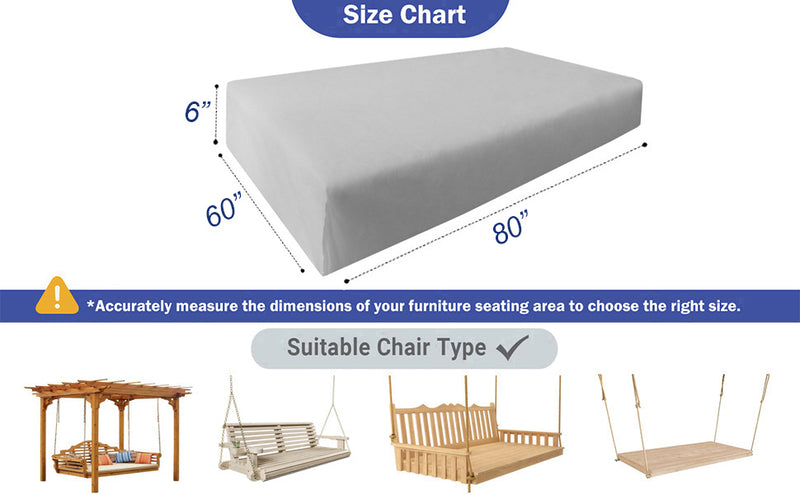 Queen Size 80x60x6 Outdoor Foam Daybed Mattress High Density 1.8 PCF Medium Firm