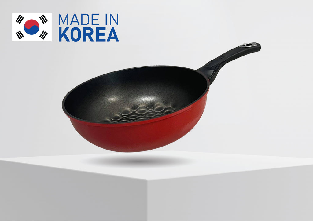 3D Diamond Coating Nonstick Wok Frying Pan 13/32cm Made in Korea