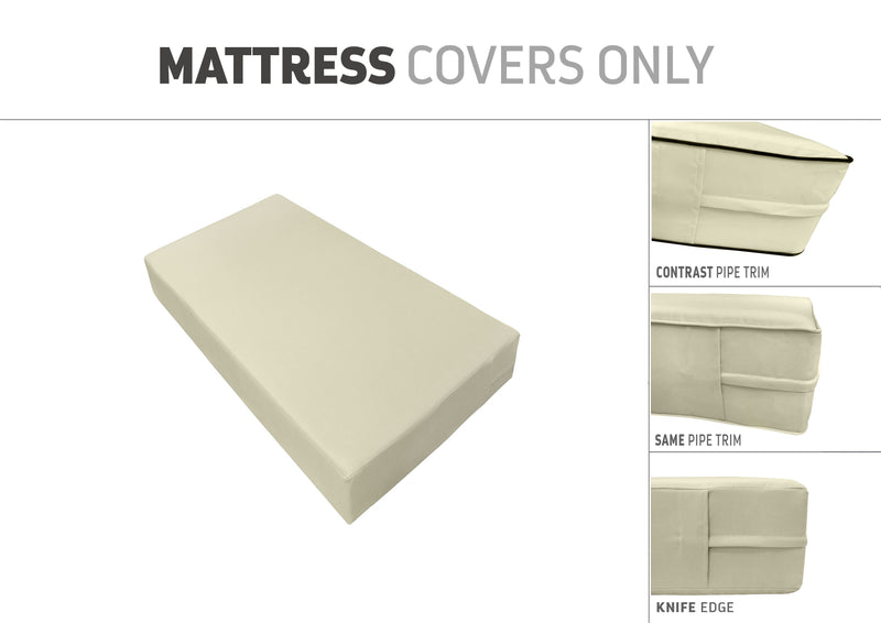 QUEEN SIZE 80" x 60" x 8" Outdoor Daybed Mattress Fitted Sheet |COVER ONLY|