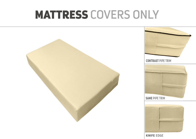 QUEEN SIZE 80" x 60" x 8" Outdoor Daybed Mattress Fitted Sheet |COVER ONLY|