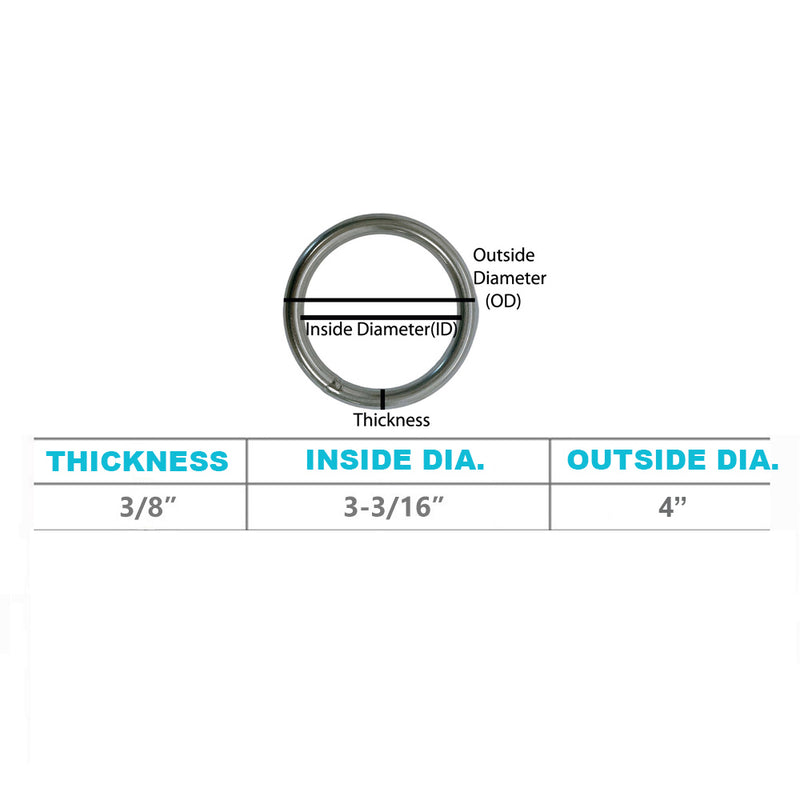 Marine Boat Stainless Steel Round Ring Link Connect Yacht