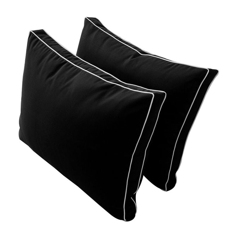 STYLE 1 QUEEN SIZE Outdoor Daybed Bolster Backrest Pillow Cushion |COVERS ONLY|