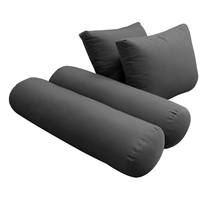 STYLE 1 QUEEN SIZE Outdoor Daybed Bolster Backrest Pillow Cushion |COVERS ONLY|