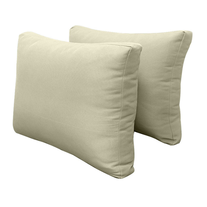 STYLE 1 QUEEN SIZE Outdoor Daybed Bolster Backrest Pillow Cushion |COVERS ONLY|