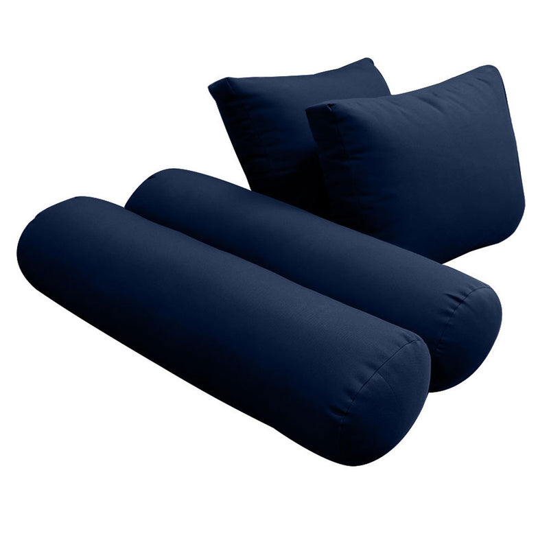 STYLE 1 QUEEN SIZE Outdoor Daybed Bolster Backrest Pillow Cushion |COVERS ONLY|