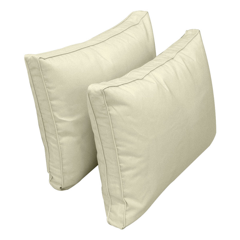 STYLE 1 QUEEN SIZE Outdoor Daybed Bolster Backrest Pillow Cushion |COVERS ONLY|