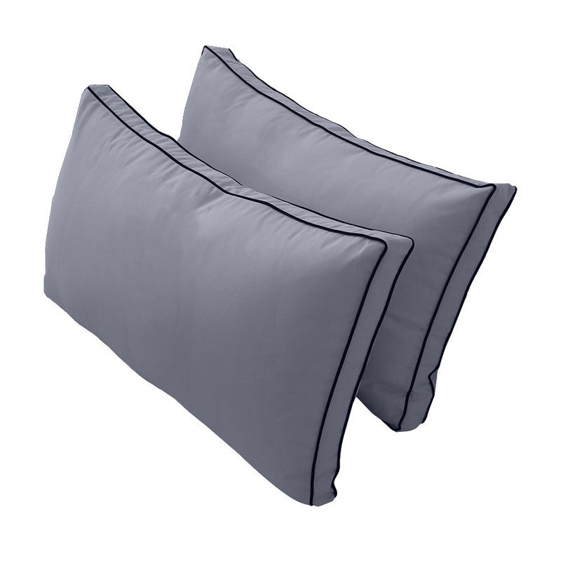 STYLE 2 QUEEN SIZE Outdoor Daybed Bolster Backrest Pillow Cushion |COVERS ONLY|