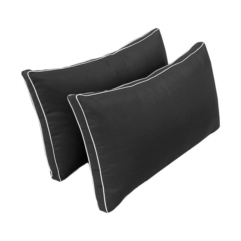 STYLE 2 QUEEN SIZE Outdoor Daybed Bolster Backrest Pillow Cushion |COVERS ONLY|