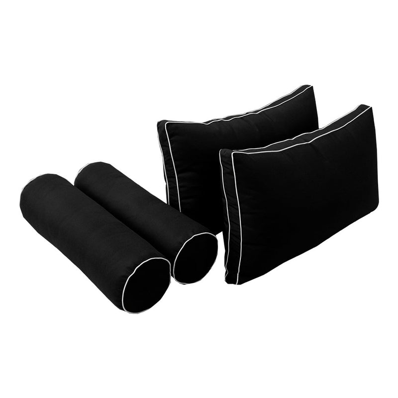 STYLE 2 QUEEN SIZE Outdoor Daybed Bolster Backrest Pillow Cushion |COVERS ONLY|