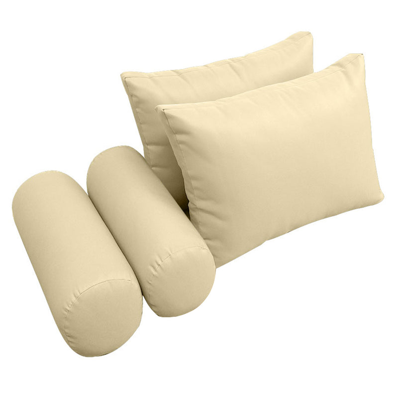 STYLE 2 QUEEN SIZE Outdoor Daybed Bolster Backrest Pillow Cushion |COVERS ONLY|