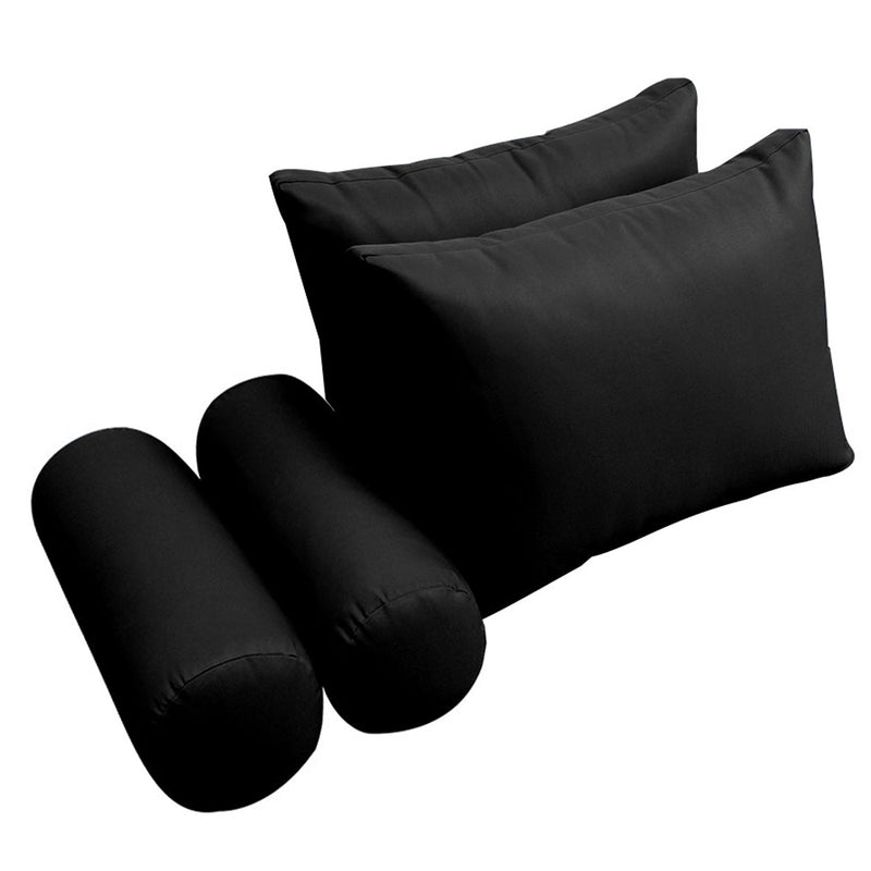 STYLE 2 QUEEN SIZE Outdoor Daybed Bolster Backrest Pillow Cushion |COVERS ONLY|