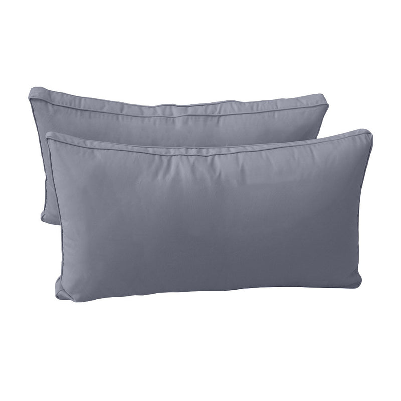 STYLE 2 QUEEN SIZE Outdoor Daybed Bolster Backrest Pillow Cushion |COVERS ONLY|