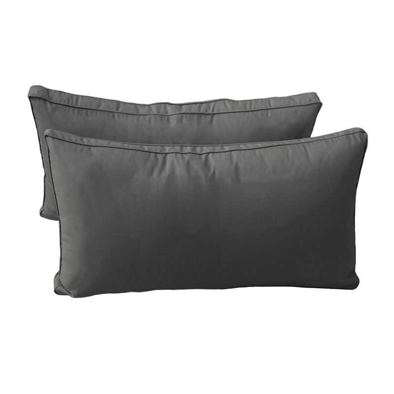 STYLE 2 QUEEN SIZE Outdoor Daybed Bolster Backrest Pillow Cushion |COVERS ONLY|