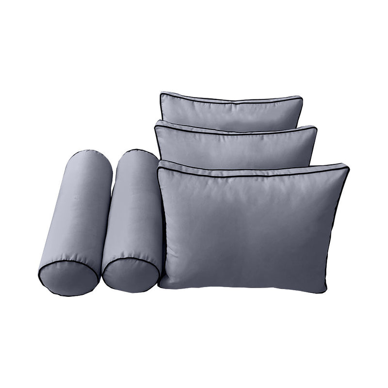 STYLE 3 QUEEN SIZE Outdoor Daybed Bolster Backrest Pillow Cushion |COVERS ONLY|