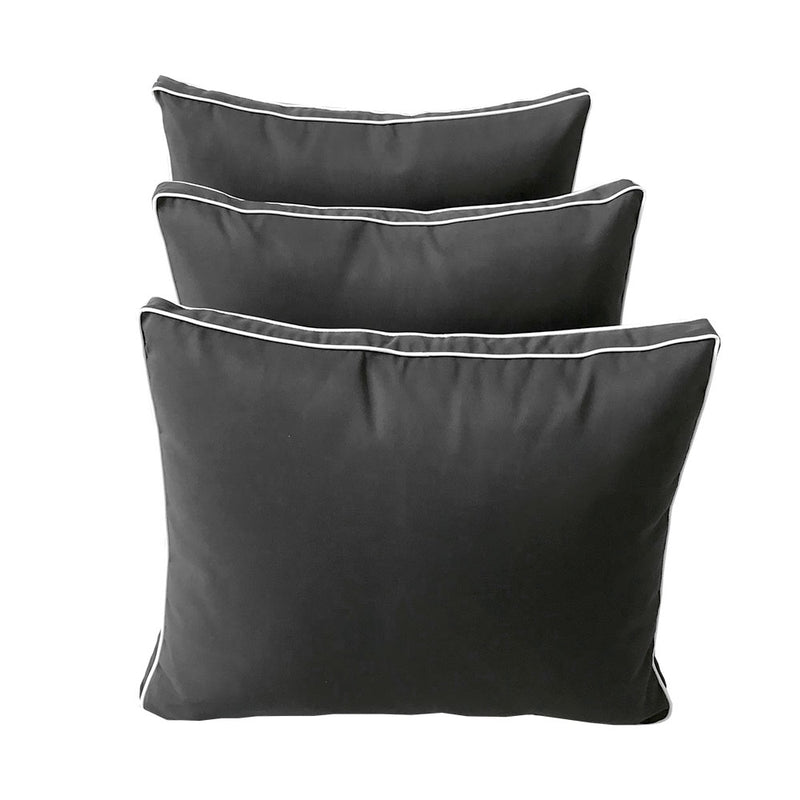 STYLE 3 QUEEN SIZE Outdoor Daybed Bolster Backrest Pillow Cushion |COVERS ONLY|