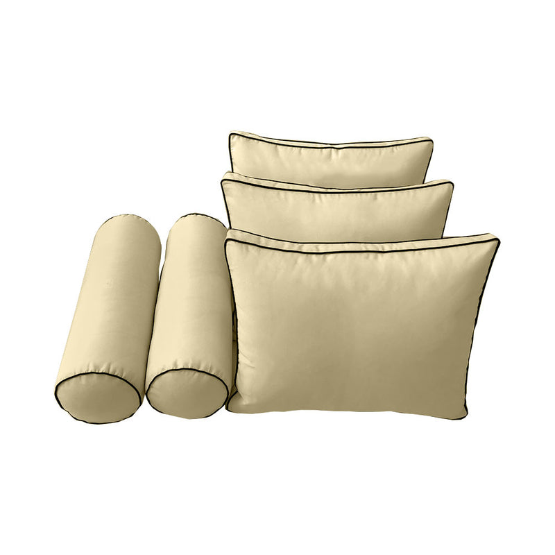 STYLE 3 QUEEN SIZE Outdoor Daybed Bolster Backrest Pillow Cushion |COVERS ONLY|