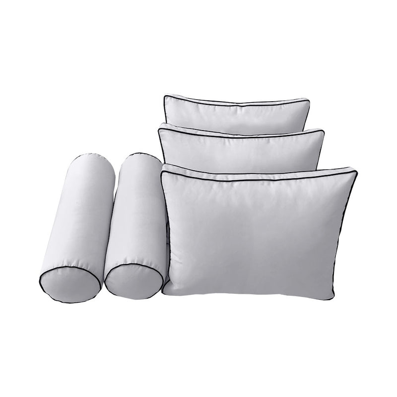 STYLE 3 QUEEN SIZE Outdoor Daybed Bolster Backrest Pillow Cushion |COVERS ONLY|