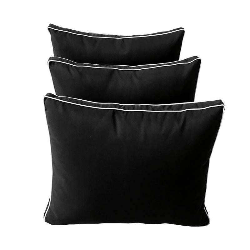 STYLE 3 QUEEN SIZE Outdoor Daybed Bolster Backrest Pillow Cushion |COVERS ONLY|