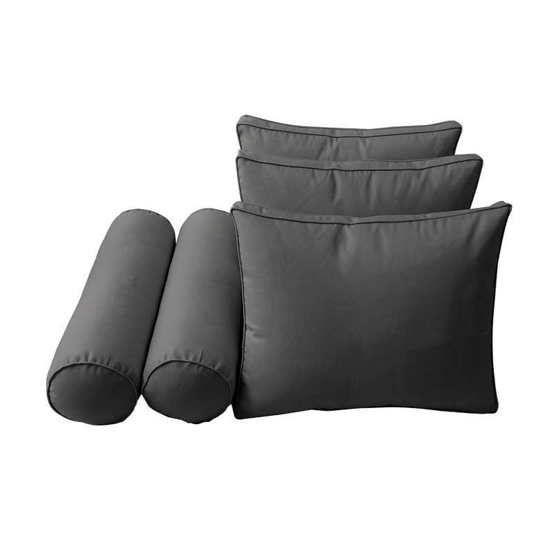 STYLE 3 QUEEN SIZE Outdoor Daybed Bolster Backrest Pillow Cushion |COVERS ONLY|