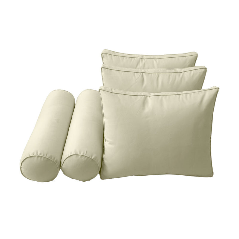 STYLE 3 QUEEN SIZE Outdoor Daybed Bolster Backrest Pillow Cushion |COVERS ONLY|