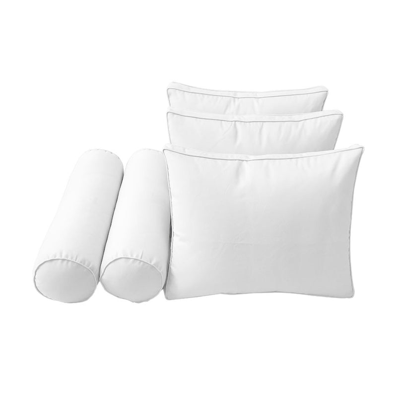 STYLE 3 QUEEN SIZE Outdoor Daybed Bolster Backrest Pillow Cushion |COVERS ONLY|