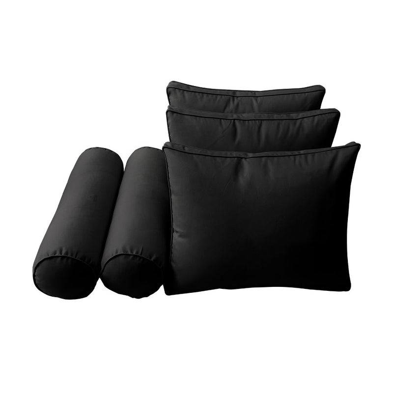 STYLE 3 QUEEN SIZE Outdoor Daybed Bolster Backrest Pillow Cushion |COVERS ONLY|