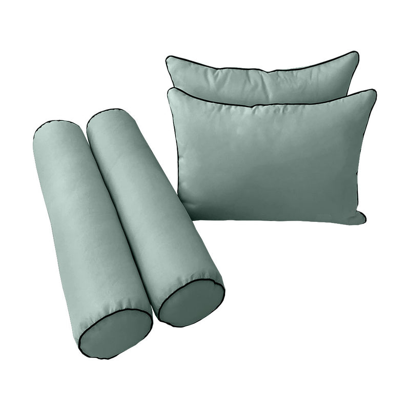 STYLE 4 QUEEN SIZE Outdoor Daybed Bolster Backrest Pillow Cushion |COVERS ONLY|