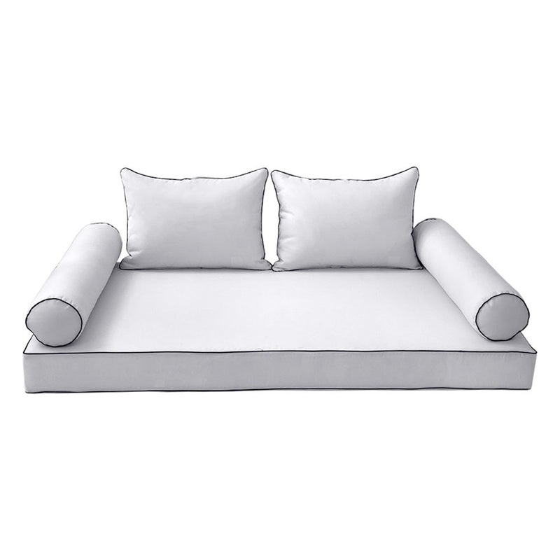 STYLE 4 - QUEEN SIZE Daybed Mattress Cushion Pillow Covers Inserts COMPLETE SET