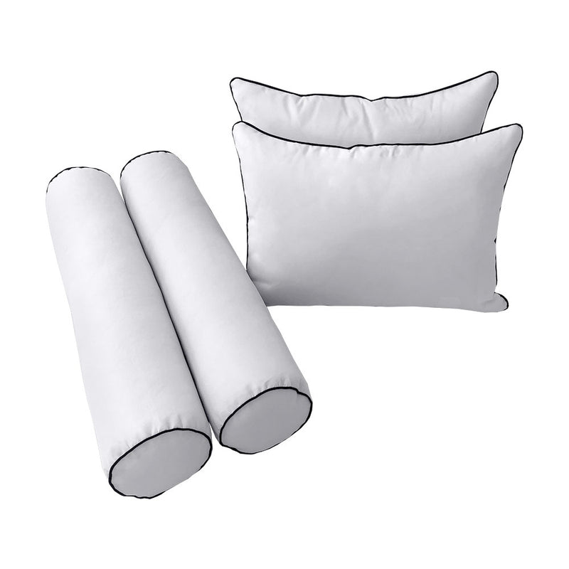 STYLE 4 QUEEN SIZE Outdoor Daybed Bolster Backrest Pillow Cushion |COVERS ONLY|