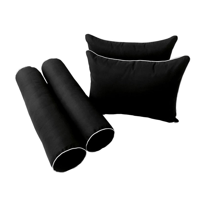 STYLE 4 QUEEN SIZE Outdoor Daybed Bolster Backrest Pillow Cushion |COVERS ONLY|