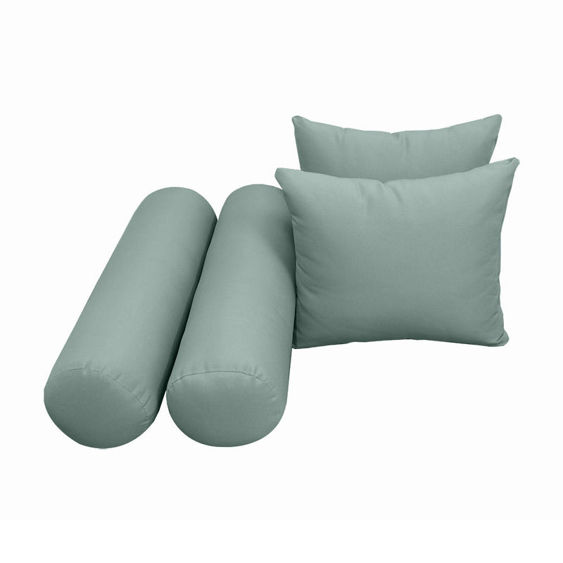 STYLE 4 QUEEN SIZE Outdoor Daybed Bolster Backrest Pillow Cushion |COVERS ONLY|