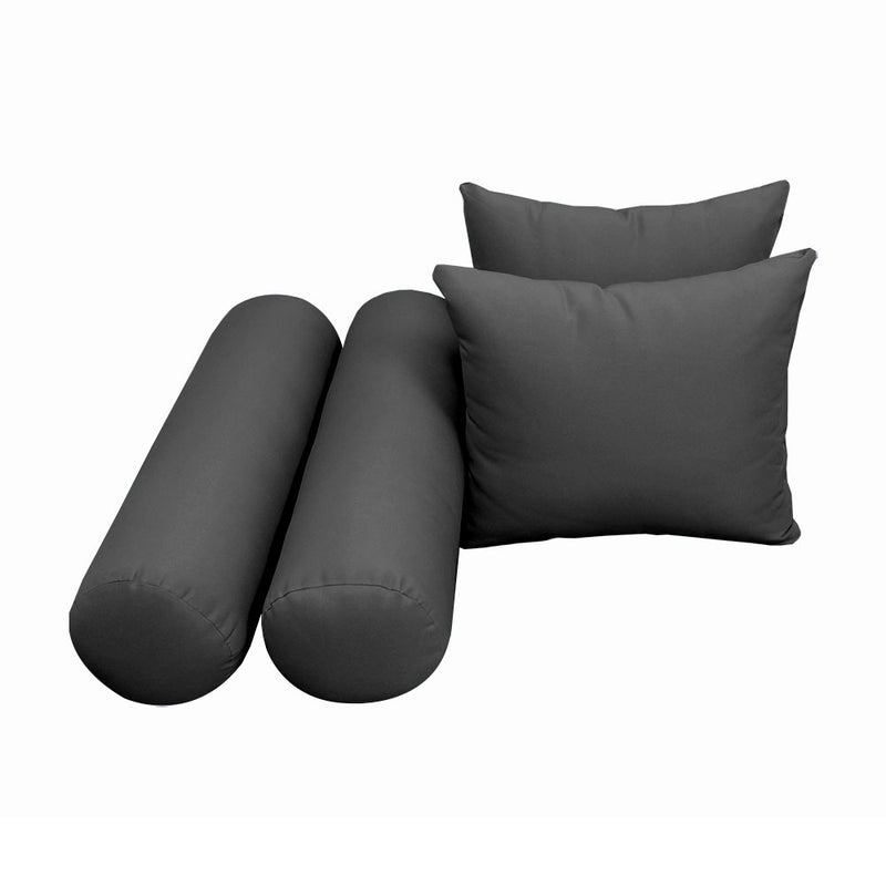 STYLE 4 QUEEN SIZE Outdoor Daybed Bolster Backrest Pillow Cushion |COVERS ONLY|