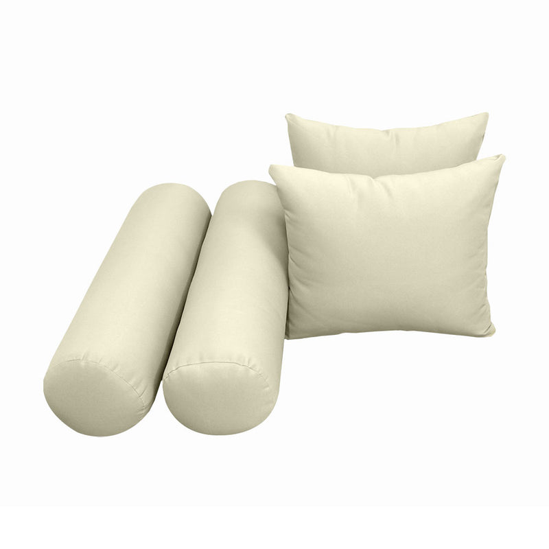 STYLE 4 QUEEN SIZE Outdoor Daybed Bolster Backrest Pillow Cushion |COVERS ONLY|