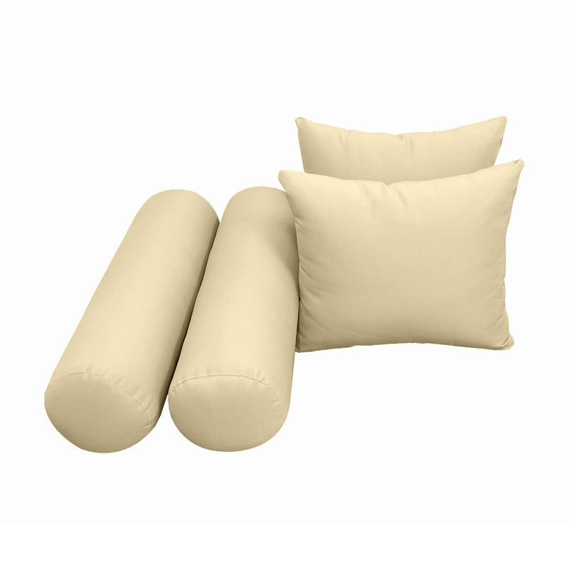 STYLE 4 QUEEN SIZE Outdoor Daybed Bolster Backrest Pillow Cushion |COVERS ONLY|