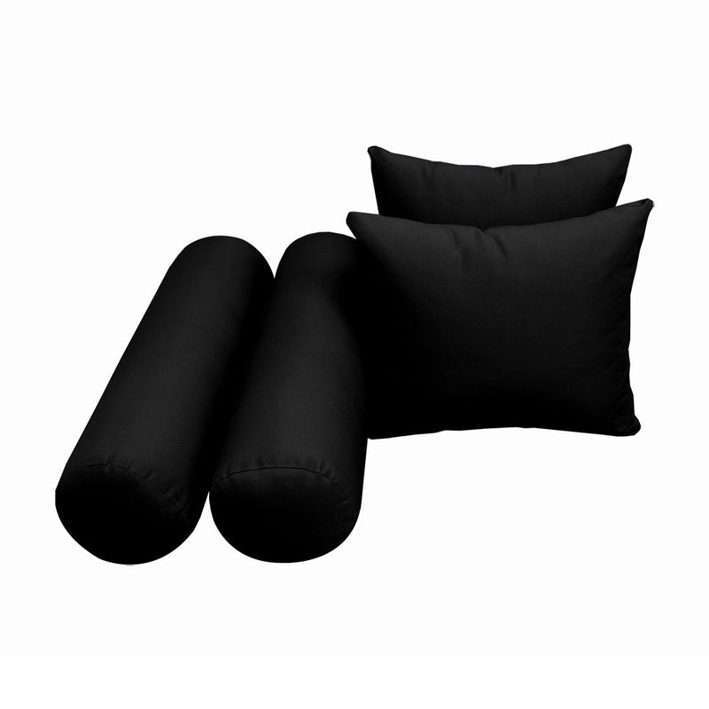 STYLE 4 QUEEN SIZE Outdoor Daybed Bolster Backrest Pillow Cushion |COVERS ONLY|