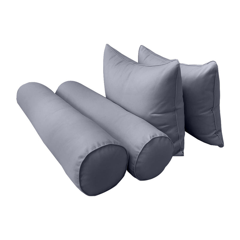 STYLE 4 QUEEN SIZE Outdoor Daybed Bolster Backrest Pillow Cushion |COVERS ONLY|