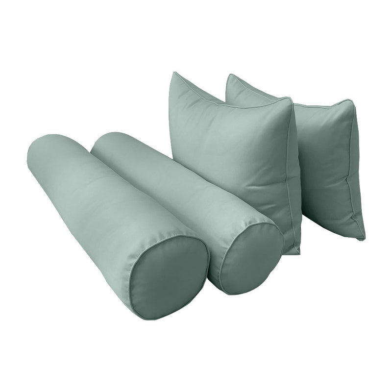 STYLE 4 QUEEN SIZE Outdoor Daybed Bolster Backrest Pillow Cushion |COVERS ONLY|