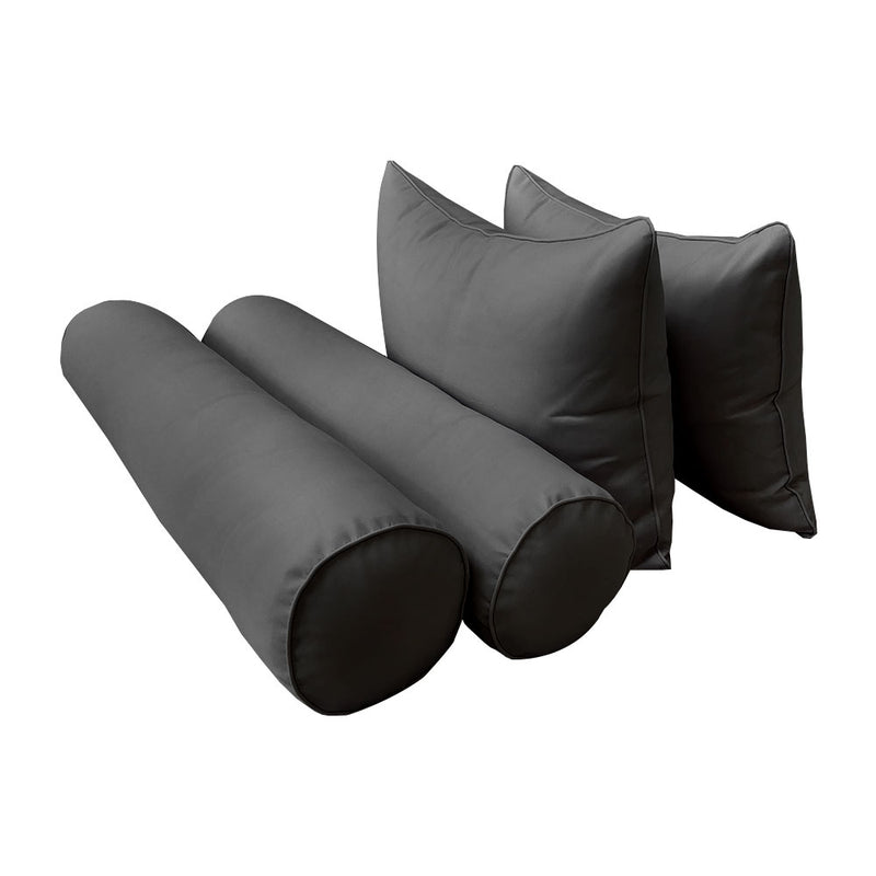 STYLE 4 QUEEN SIZE Outdoor Daybed Bolster Backrest Pillow Cushion |COVERS ONLY|