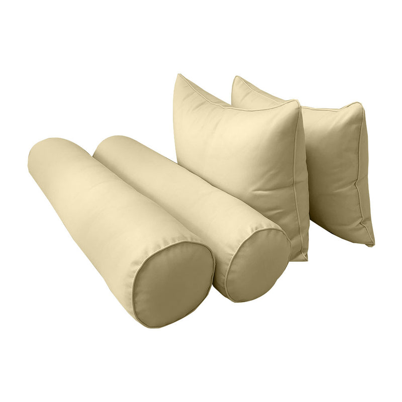 STYLE 4 QUEEN SIZE Outdoor Daybed Bolster Backrest Pillow Cushion |COVERS ONLY|