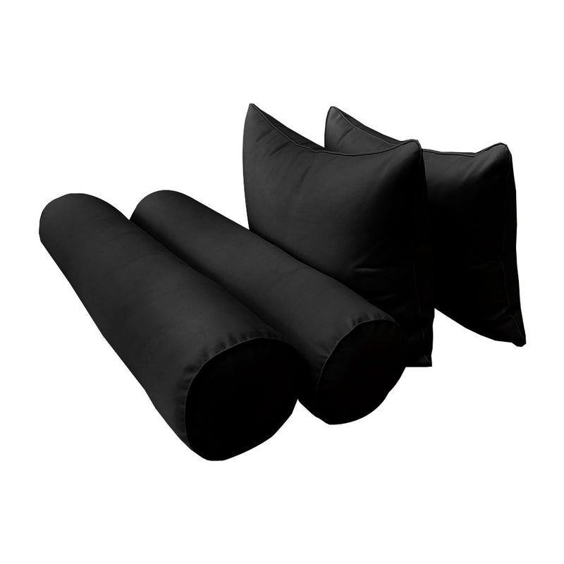 STYLE 4 QUEEN SIZE Outdoor Daybed Bolster Backrest Pillow Cushion |COVERS ONLY|