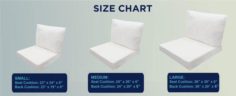 Deep Seat Cushion Insert Foam Back Polyester Fill Fiber |INSERT ONLY|