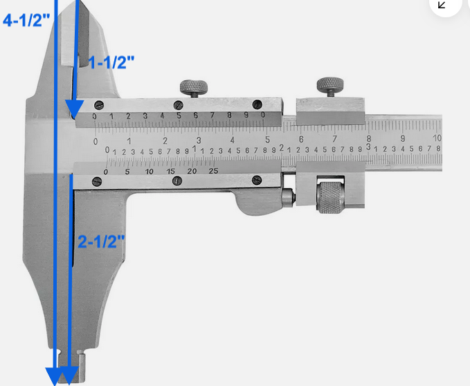 .001"/.02MM 12" Precision Vernier Caliper W- Adjustment Graduation Hardened SS Steel