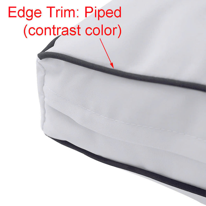 Contrast Pipe Trim Small 23x24x6 Deep Seat + Back Slip Cover Only Outdoor Polyester AD105