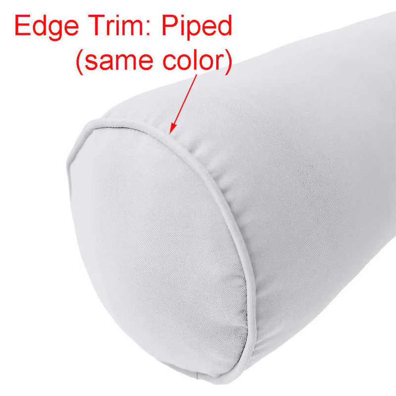 Pipe Trim Medium 24x6 Outdoor Bolster Pillow Cushion Insert Slip Cover AD107