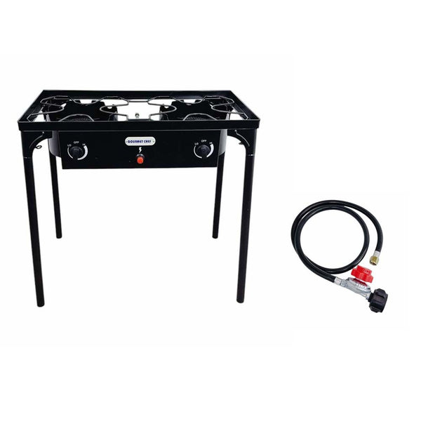 Auto Ignition Double Portable Propane High Pressure Camp Stove Burner