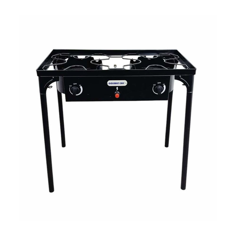 Auto Ignition Double Portable Propane High Pressure Camp Stove Burner