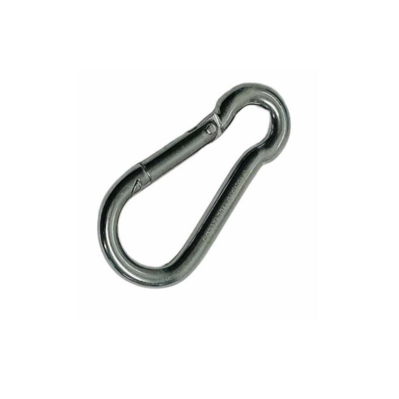 5 PC 3/16" x 50mm Carabiner Spring Snap Hook  Marine Stainless Steel 120 Lbs